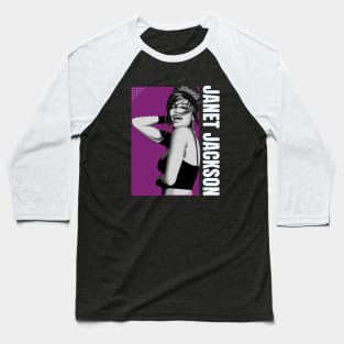 Janet Purple Baseball T-Shirt